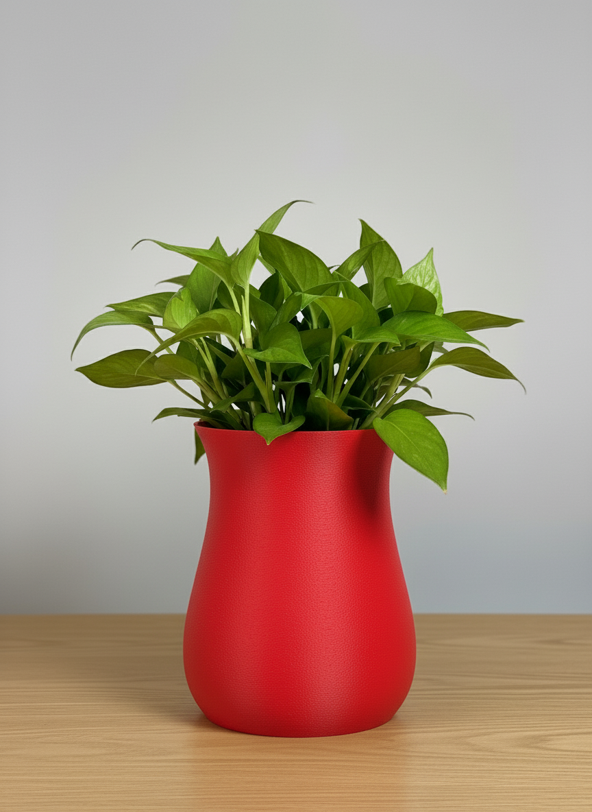 Indoor Vase "Aero" Maroon Red