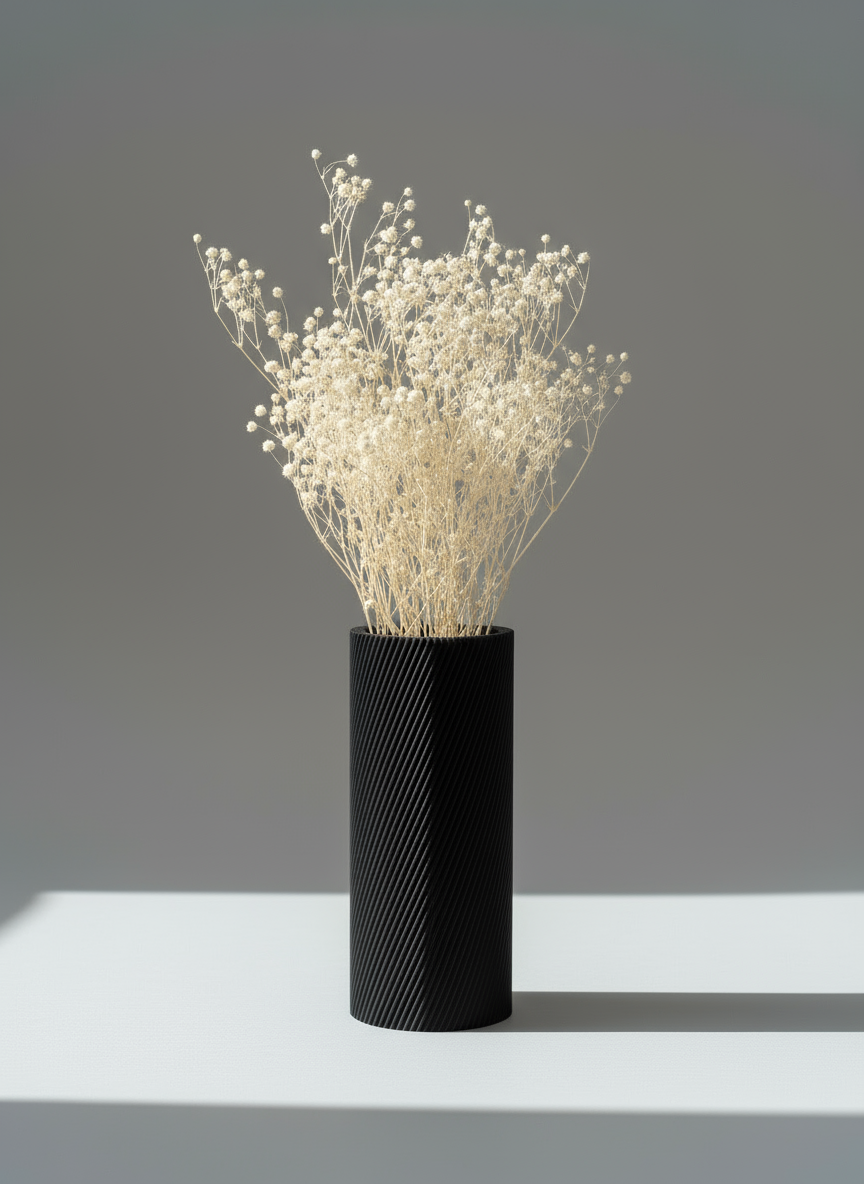 Minimalist Vase "Costa" Black