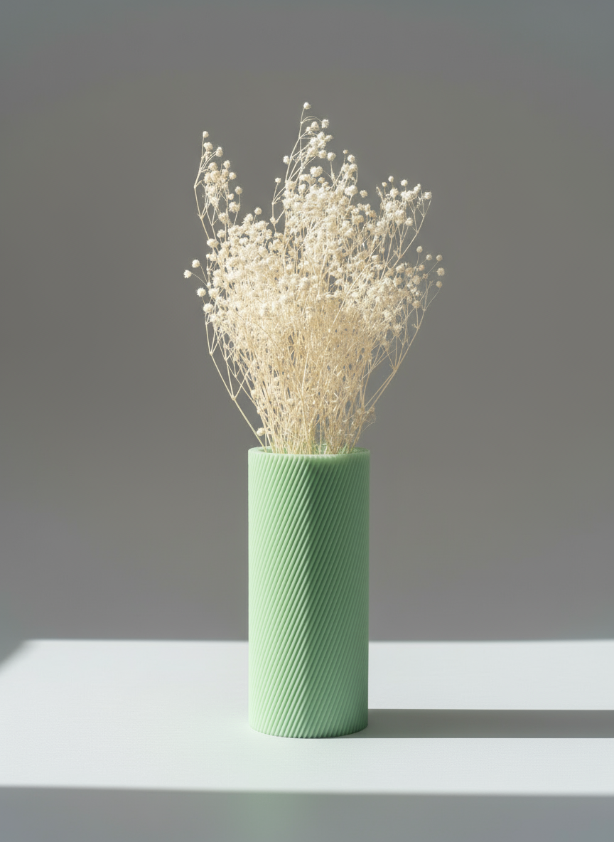 Minimalist Vase "Costa" Pastel Green