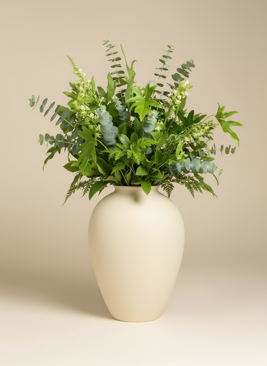 Roman Vase "Napoli" Cream White