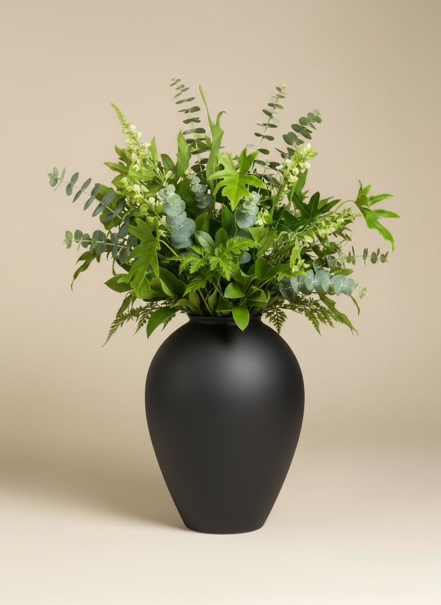 Roman Vase "Napoli" Black