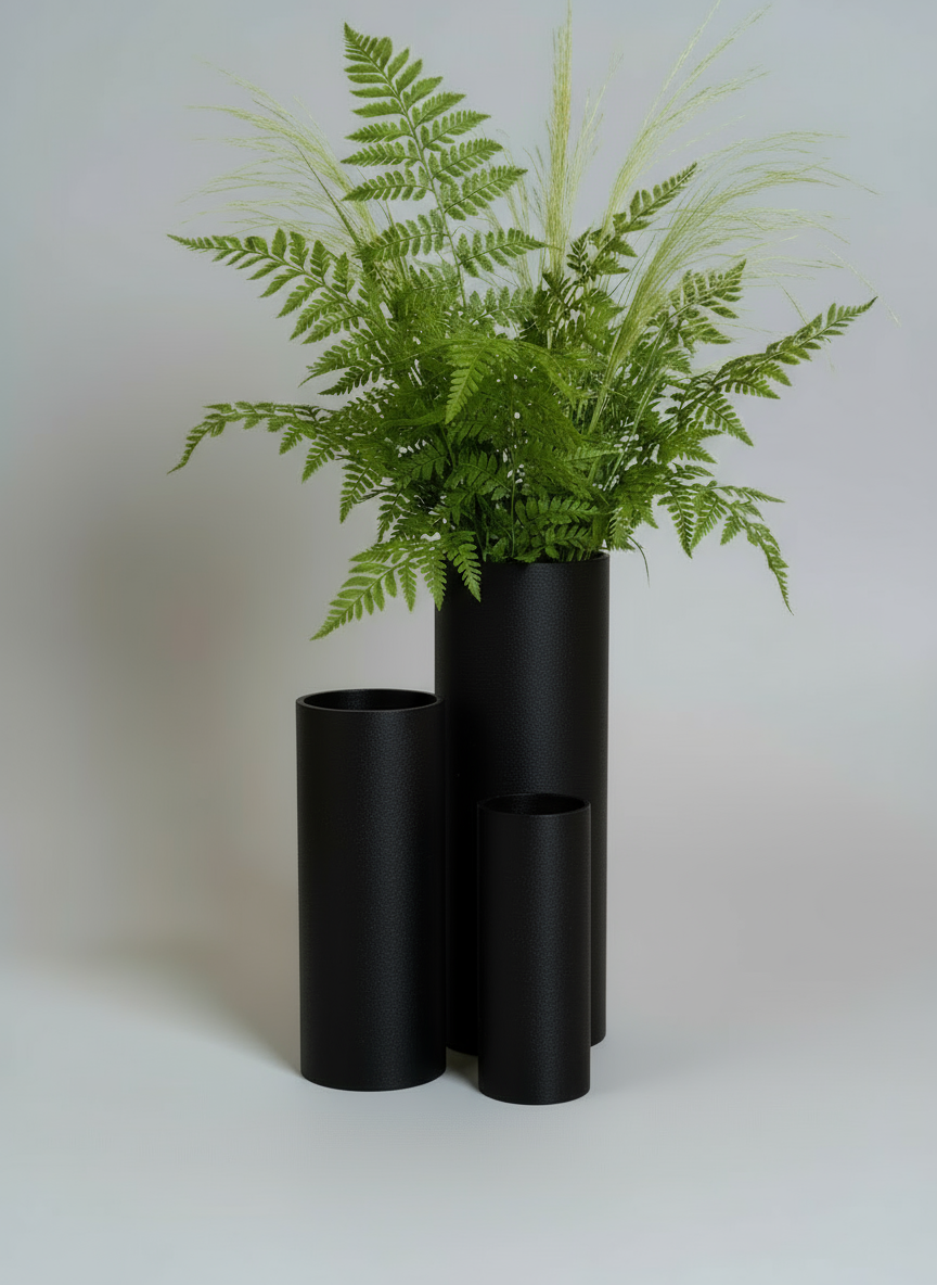Vase Trio "Tubulus" Black