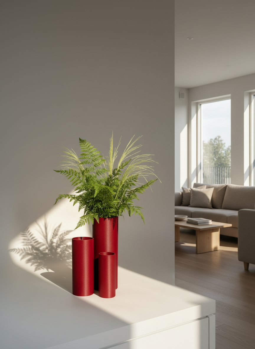 3D Printed Vases Decor Lamp Art - Vase Trio "Tubulus"