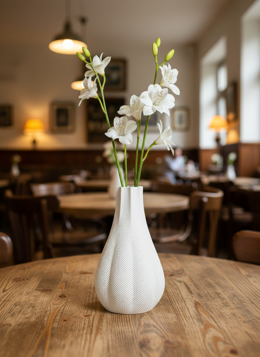3D Printed Vases Decor Lamp Art - Ripplemesh Vase "Luna"