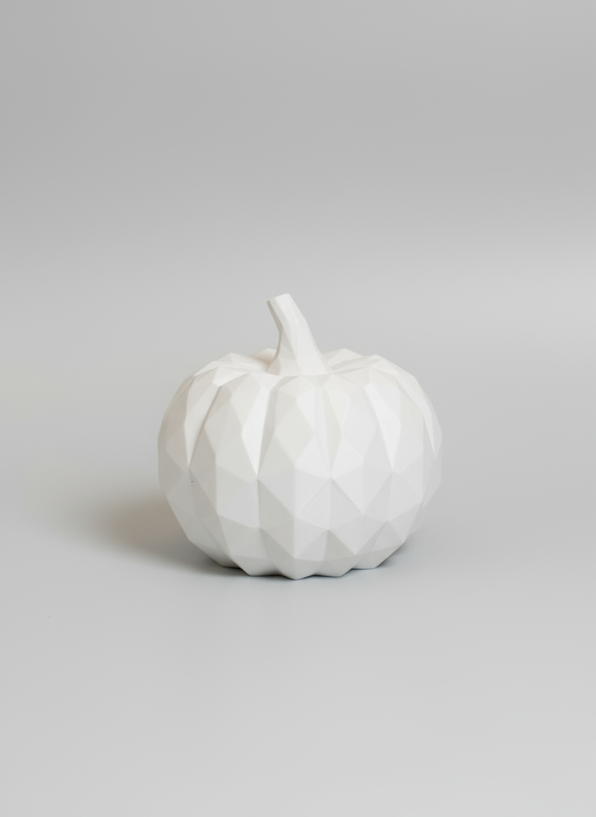 Sculpture "Abstract Pumpkin" White