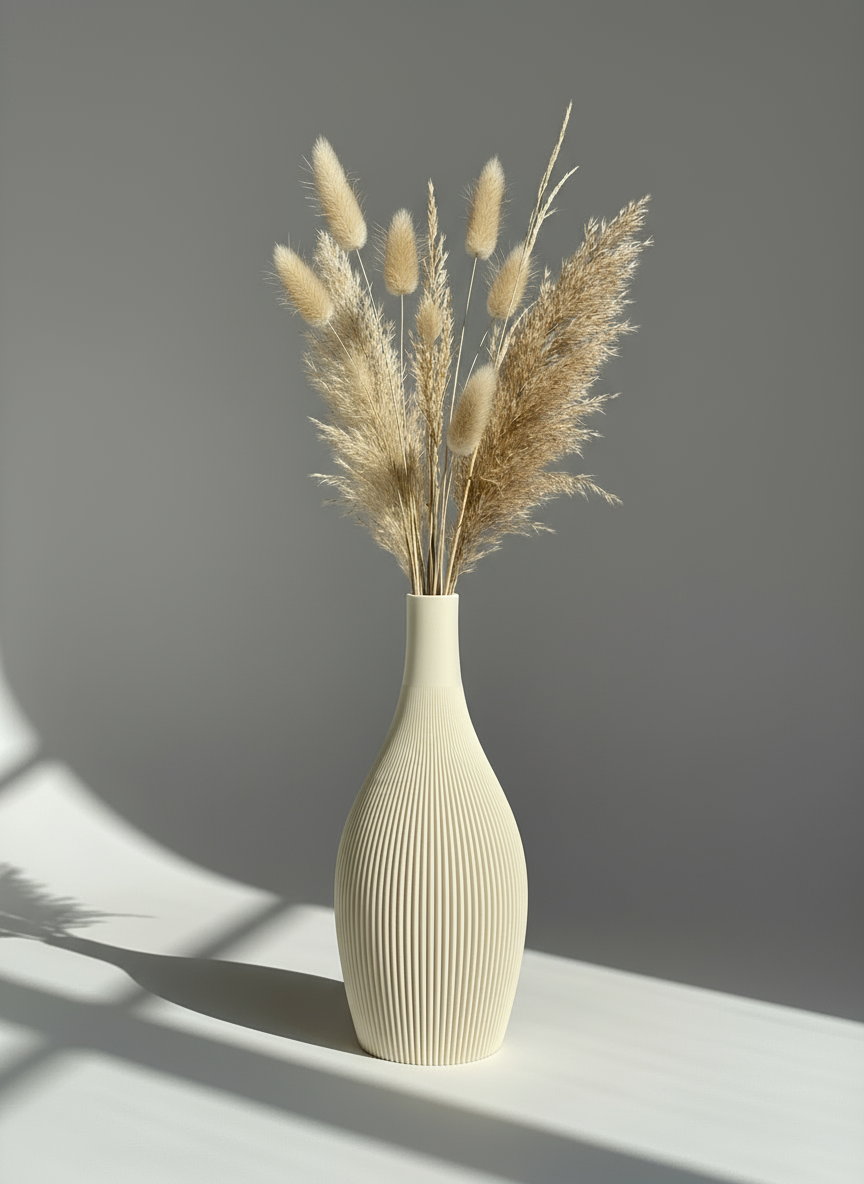Vintage Port Vase "Calliope" Cream White