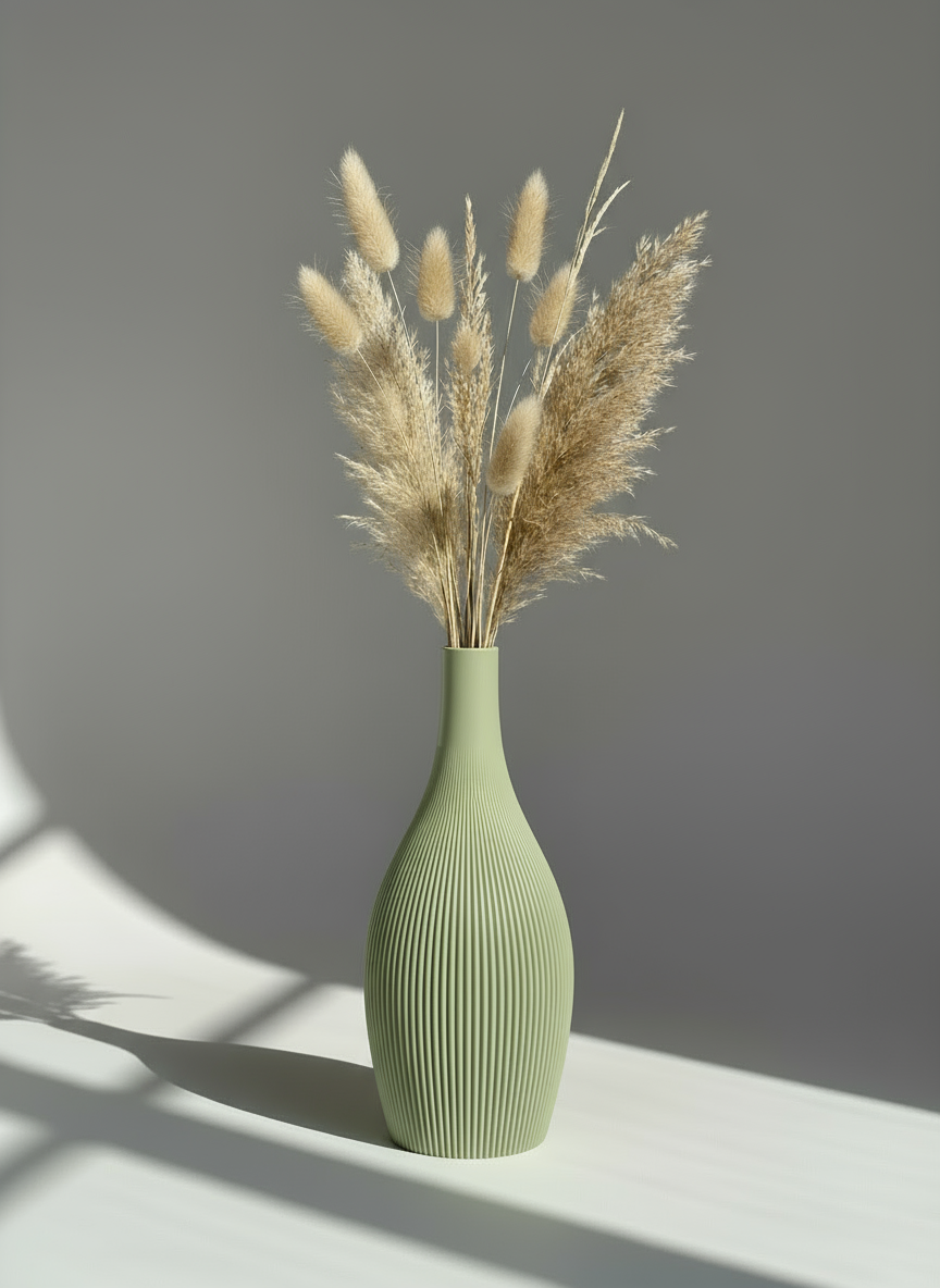 Vintage Port Vase "Calliope" Olive Green