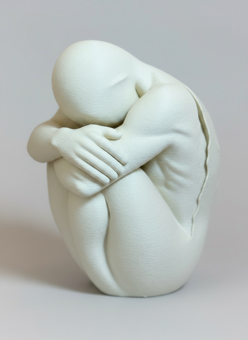 Sculpture "Fallen Angel" White