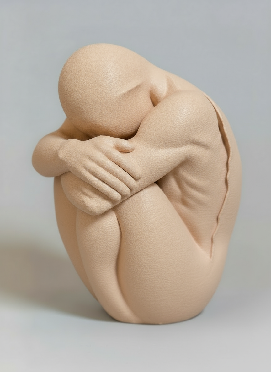 Sculpture "Fallen Angel" Beige