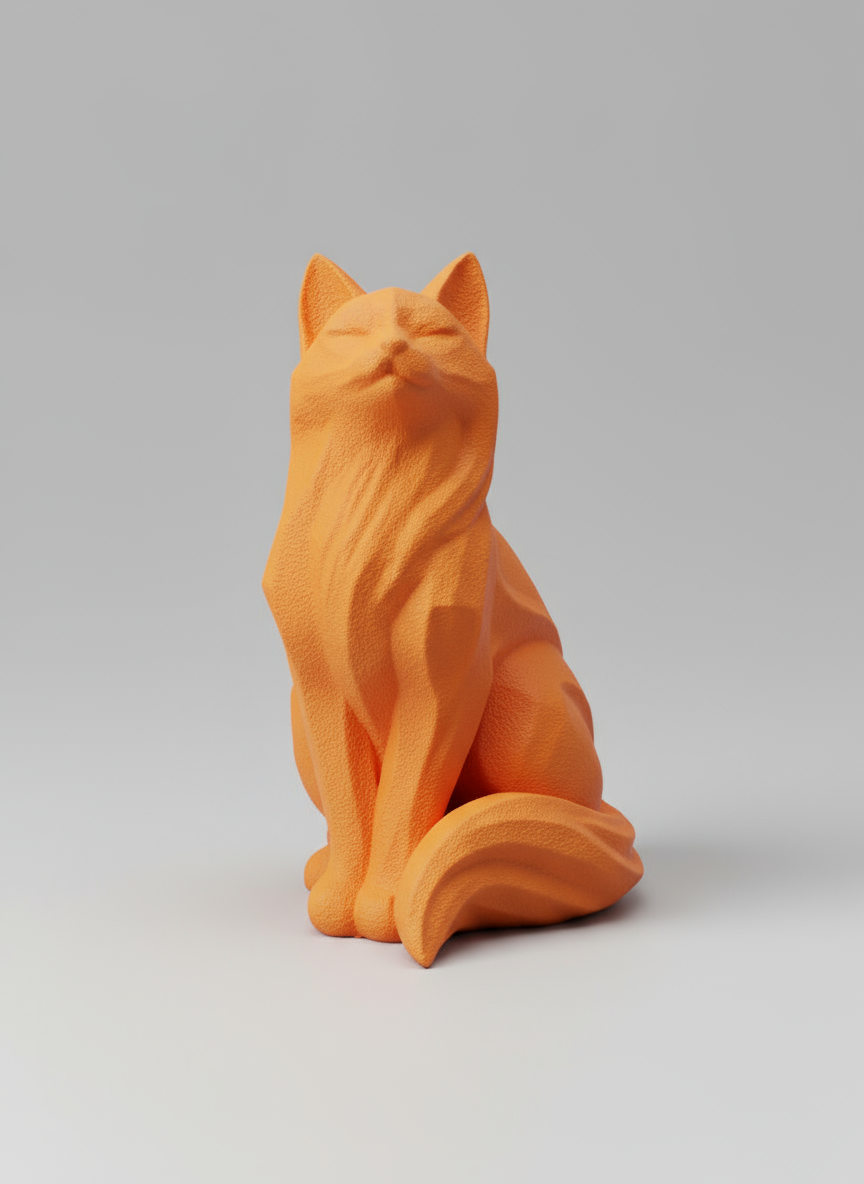 Sculpture "Cat Pride" Orange