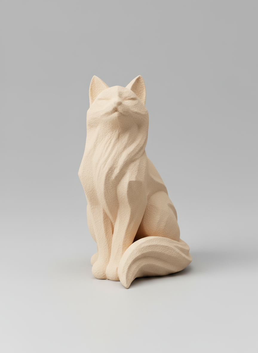 Sculpture "Cat Pride" Beige