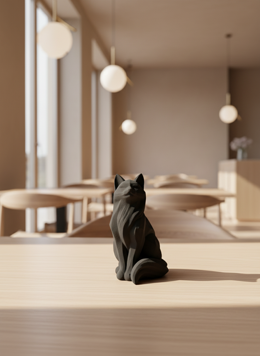 3D Printed Vases Decor Lamp Art - Sculpture "Cat Pride"