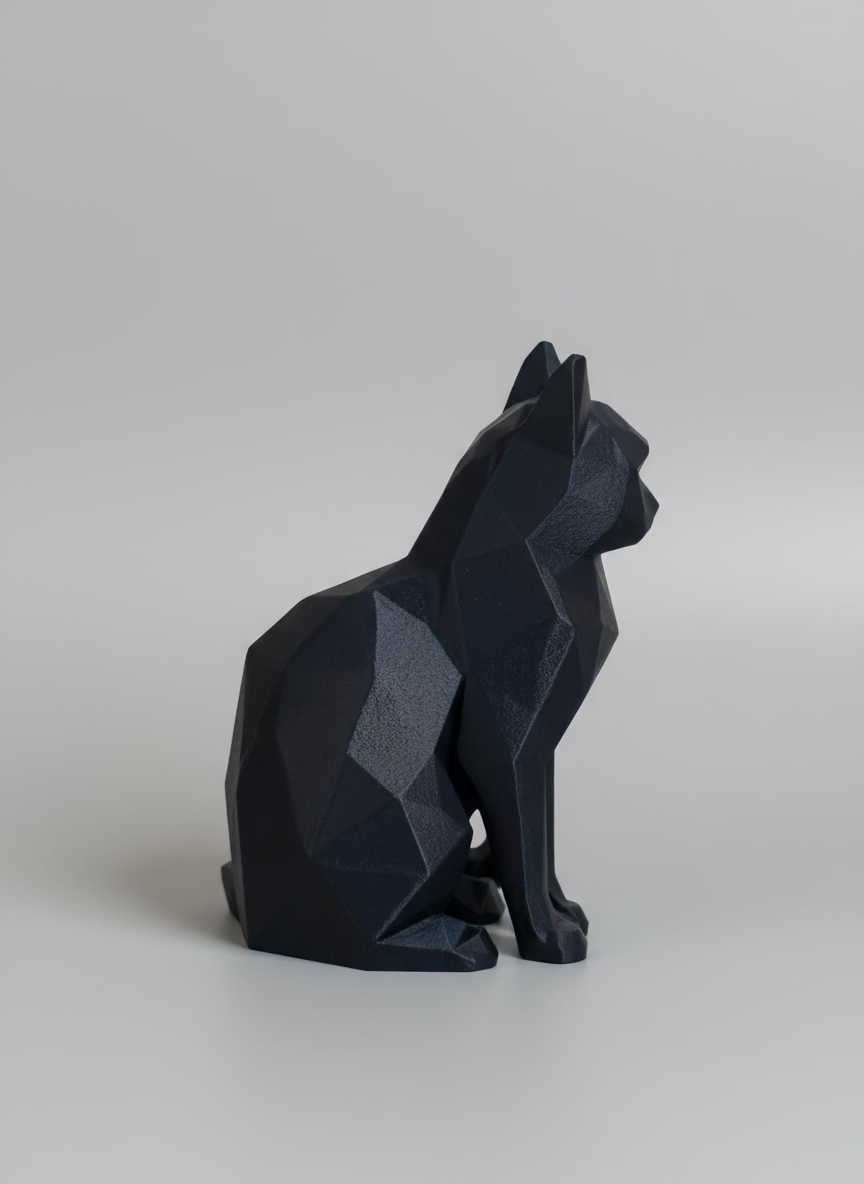 Sculpture "Low Poly Cat"