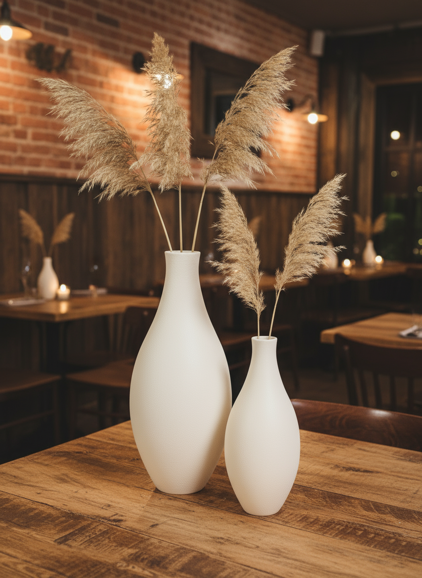 3D Printed Vases Decor Lamp Art - Classic Vase DUO "Penguin"