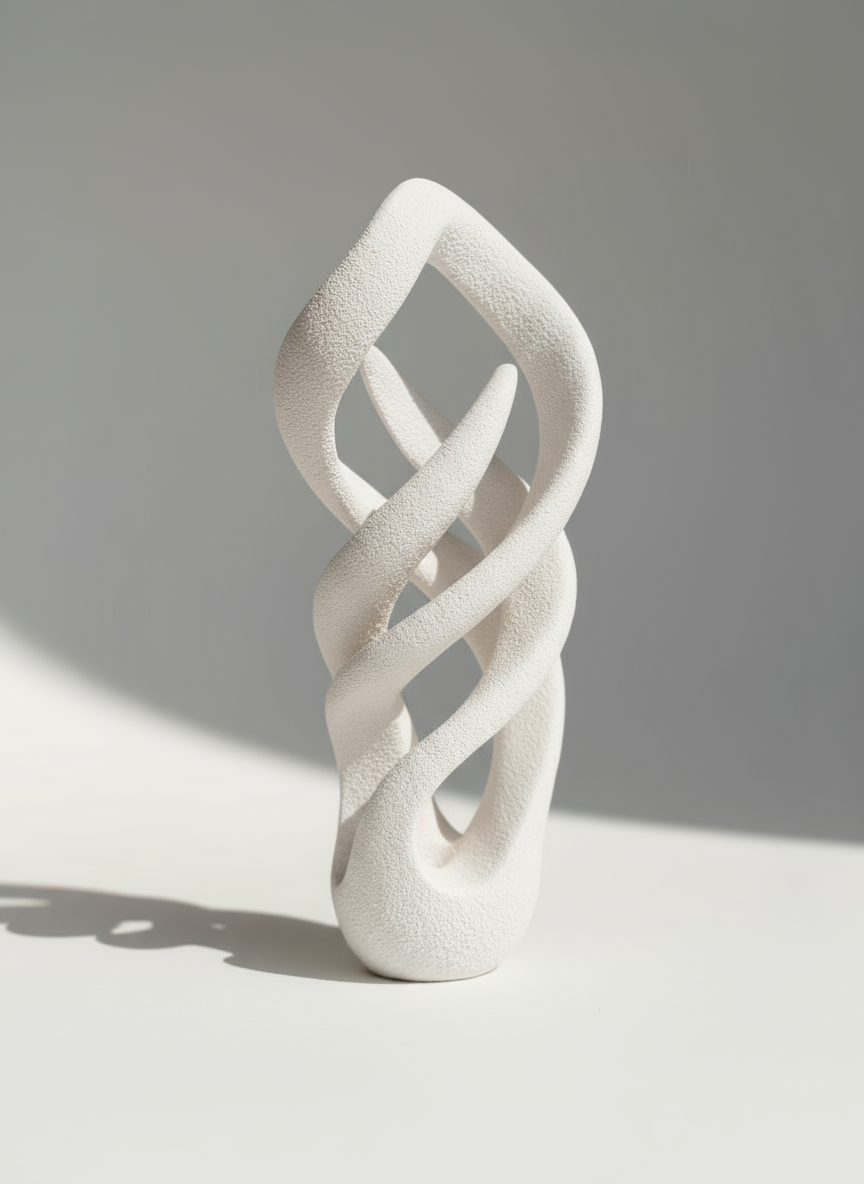 Sculpture "Organic Twist" White