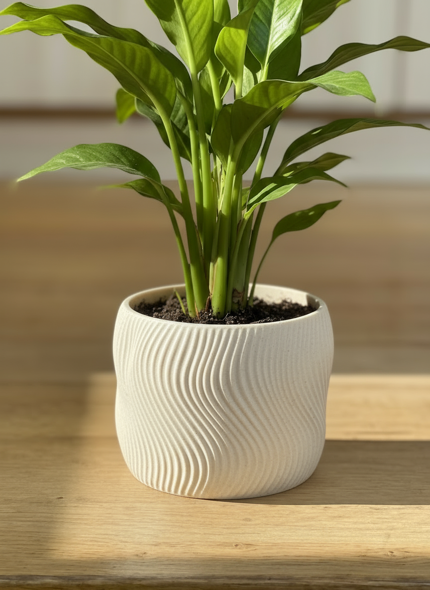 Planter "Dolce" Cream White