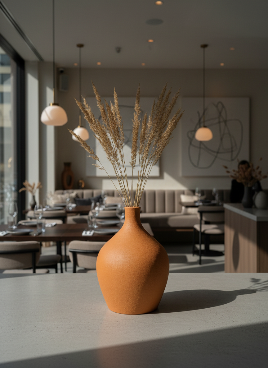 3D Printed Vases Decor Lamp Art - Vase "Rum"