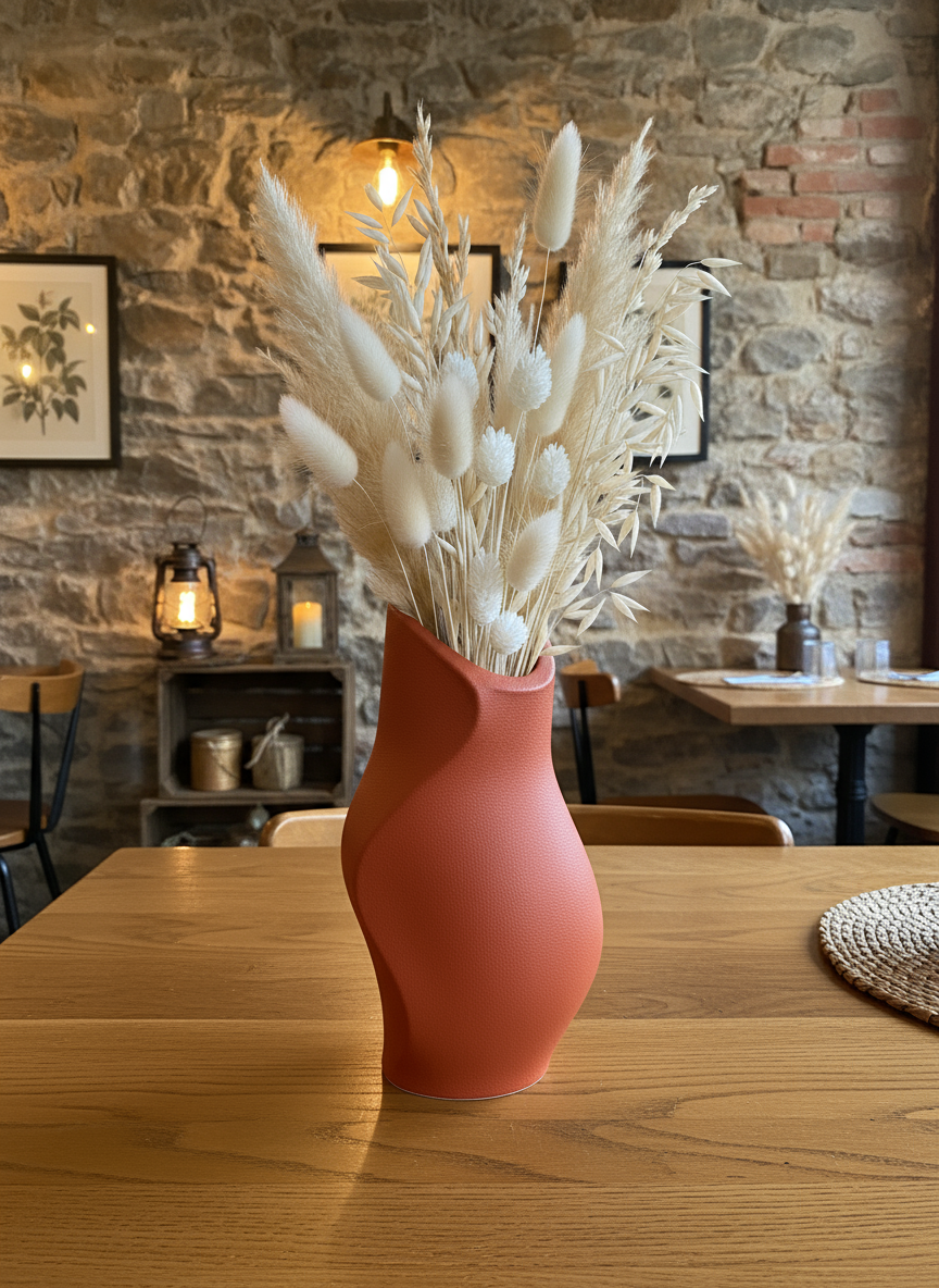 3D Printed Vases Decor Lamp Art - Vase "Modern Flame"