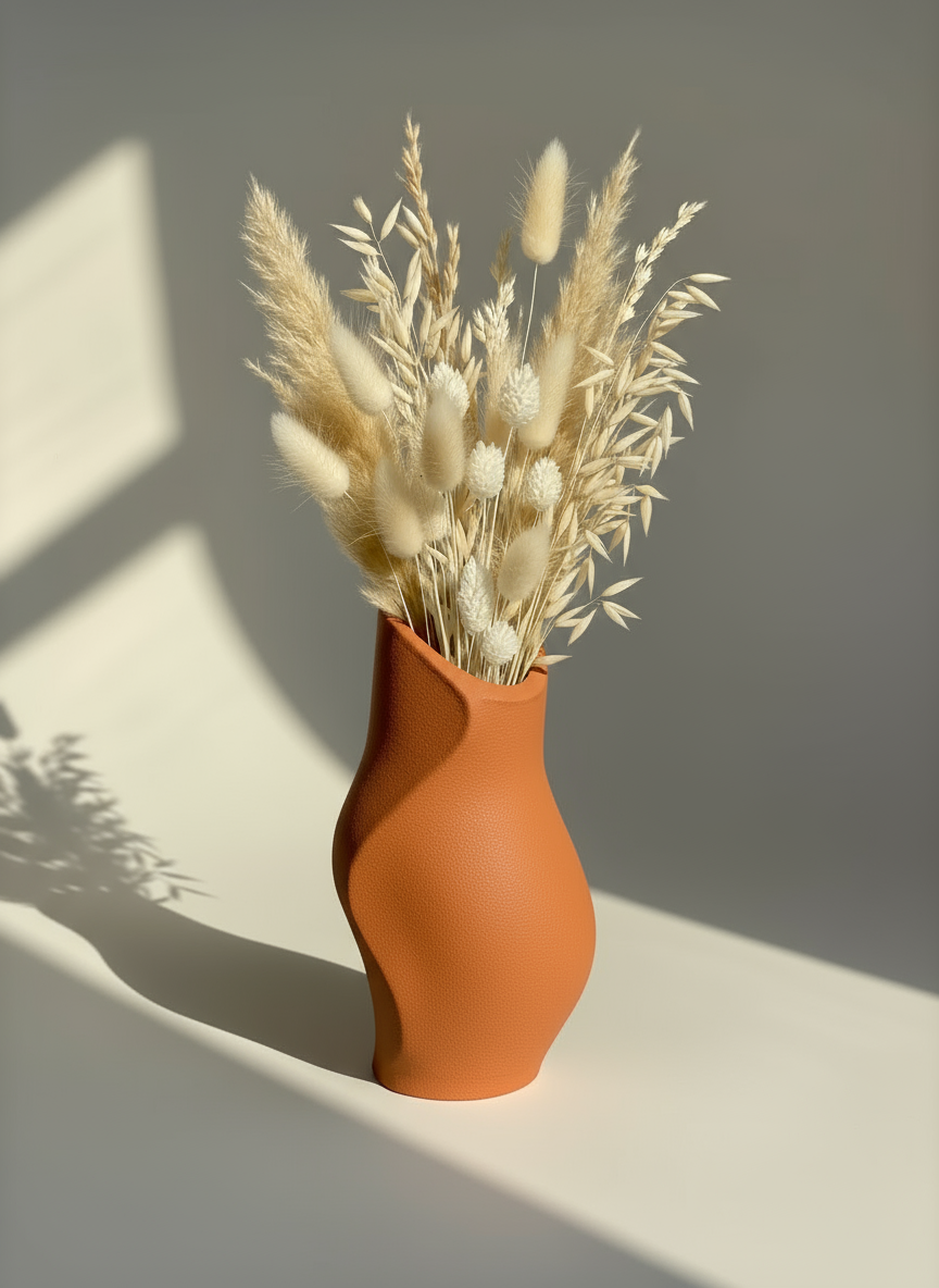 Vase "Modern Flame" Terracotta