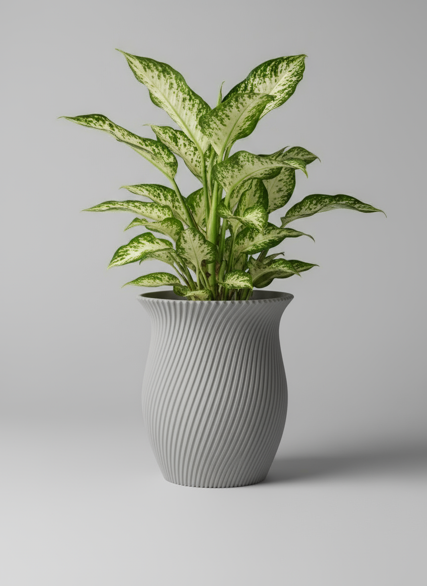 3D Printed Vases Decor Lamp Art - Interior Vase "Alga"
