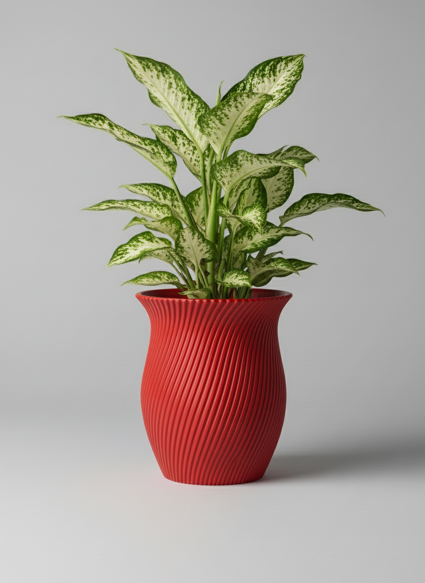 3D Printed Vases Decor Lamp Art - Interior Vase "Alga"