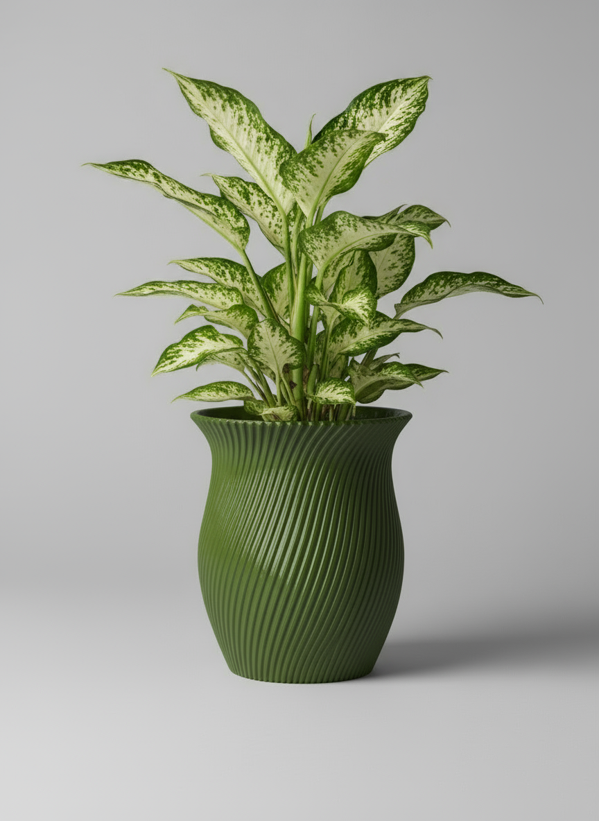 3D Printed Vases Decor Lamp Art - Interior Vase "Alga"
