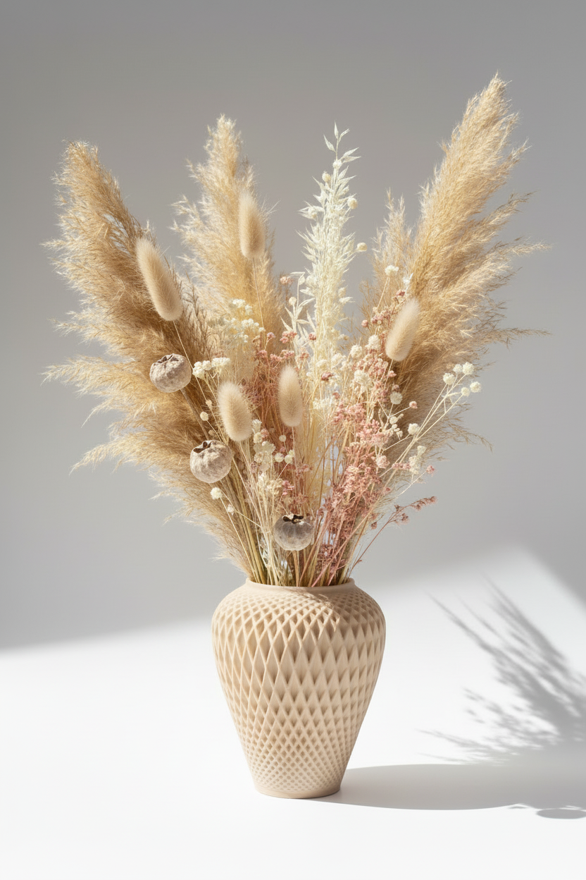 3D Printed Vases Decor Lamp Art - Vase "Anvora"