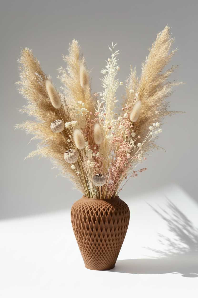 3D Printed Vases Decor Lamp Art - Vase "Anvora"