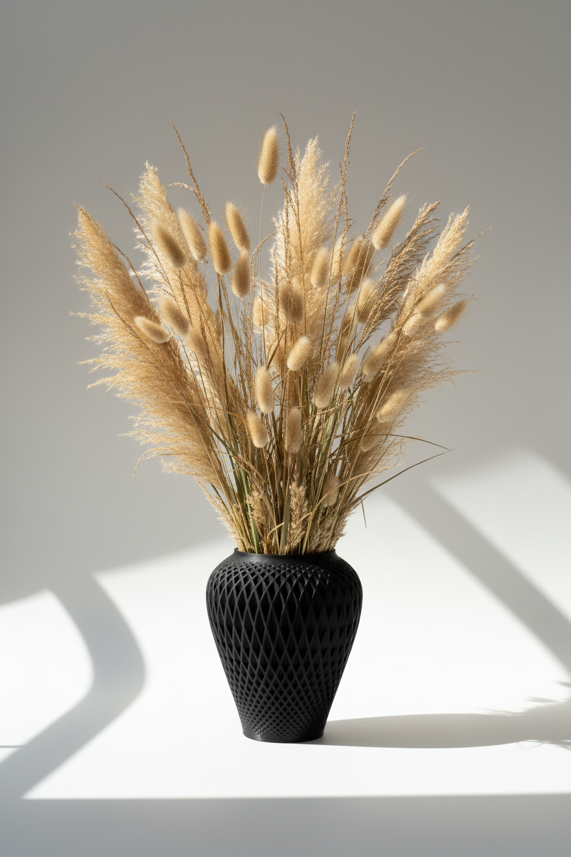 3D Printed Vases Decor Lamp Art - Vase "Anvora"