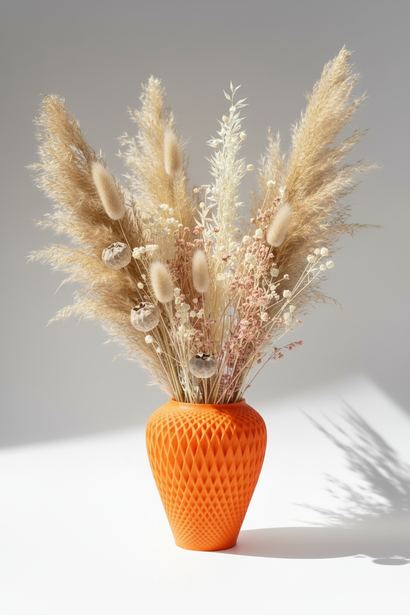 3D Printed Vases Decor Lamp Art - Vase "Anvora"