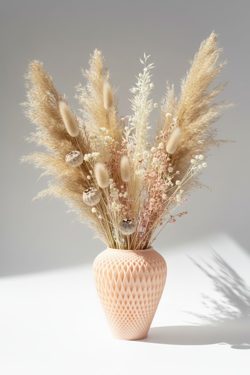 3D Printed Vases Decor Lamp Art - Vase "Anvora"