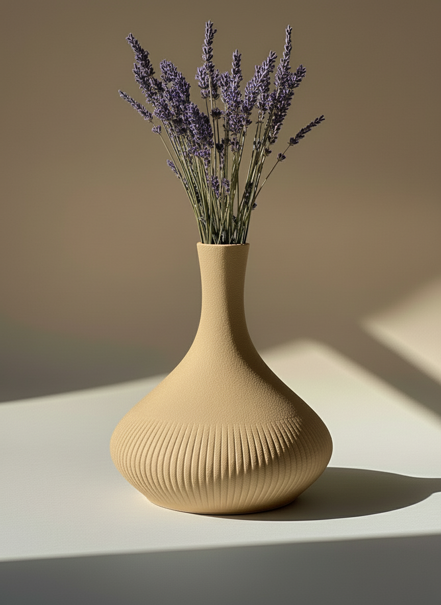 3D Printed Vases Decor Lamp Art - Indoor Vase "Ares"