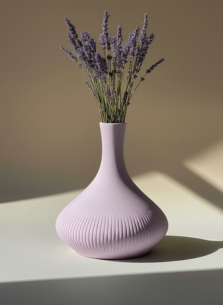 3D Printed Vases Decor Lamp Art - Indoor Vase "Ares"