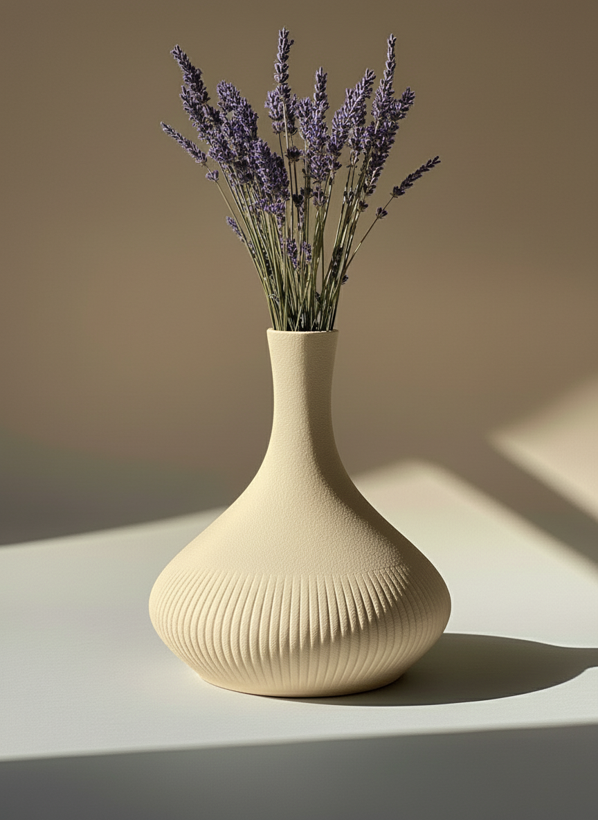 3D Printed Vases Decor Lamp Art - Indoor Vase "Ares"