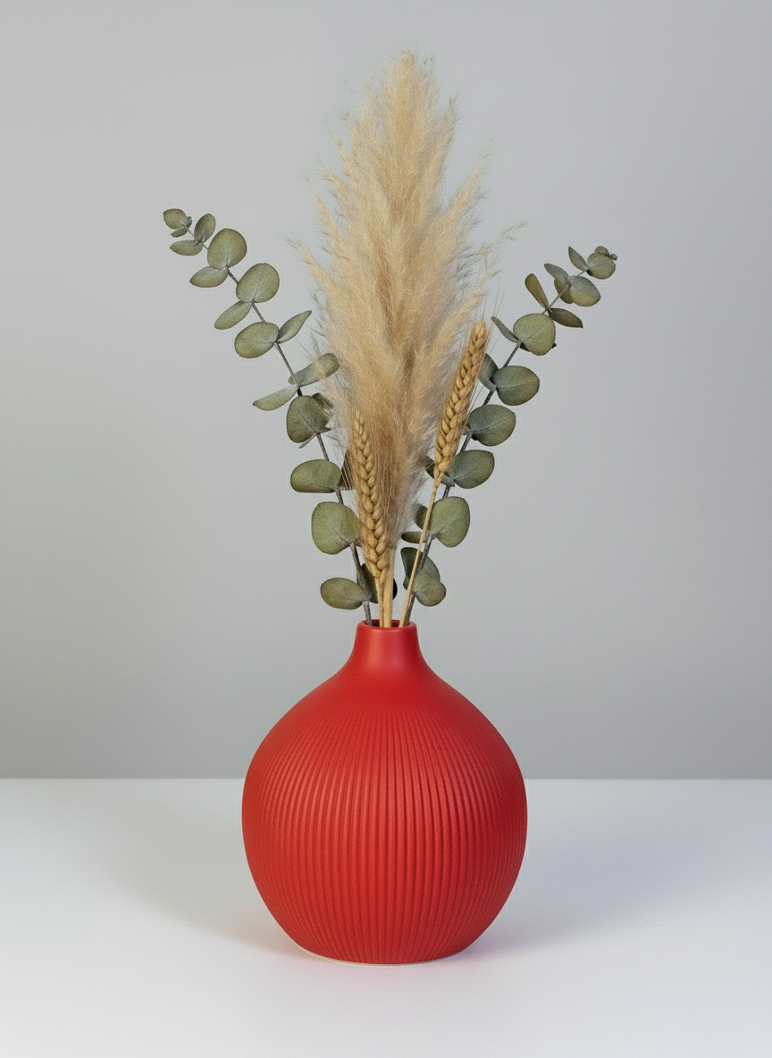 3D Printed Vases Decor Lamp Art - Vase "Cherry"
