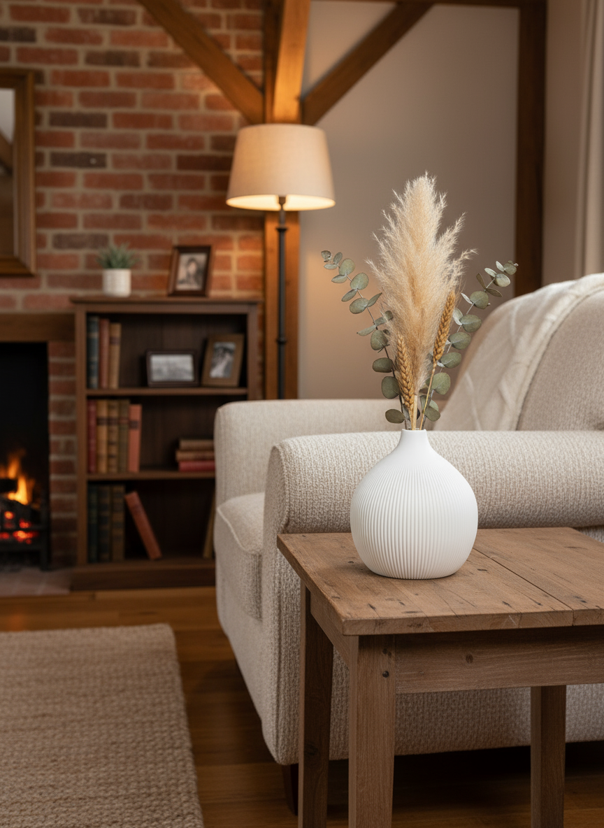 3D Printed Vases Decor Lamp Art - Vase "Cherry"