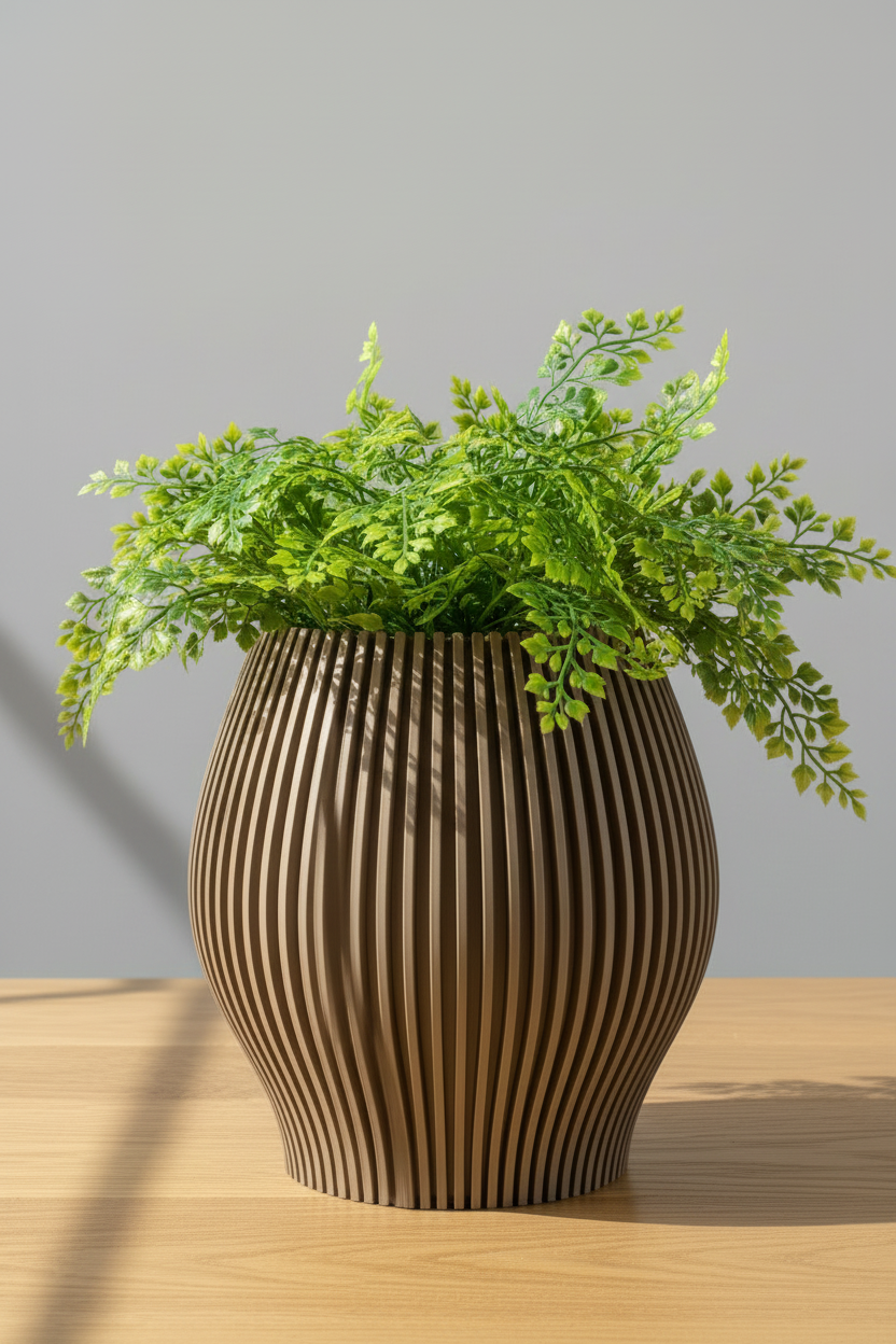 3D Printed Vases Decor Lamp Art - Vase "Cognac"