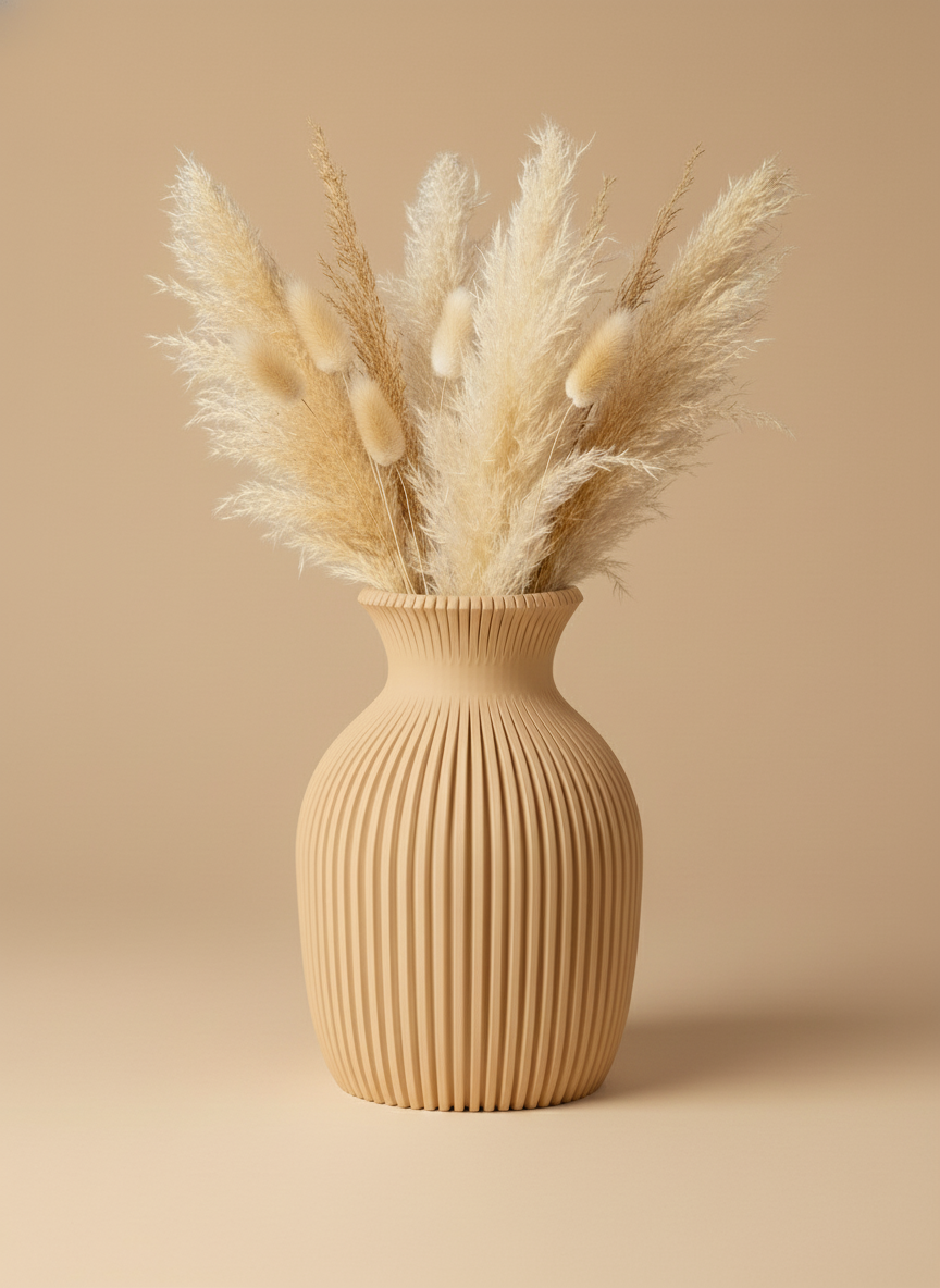 3D Printed Vases Decor Lamp Art - Indoor Vase "Delphi"