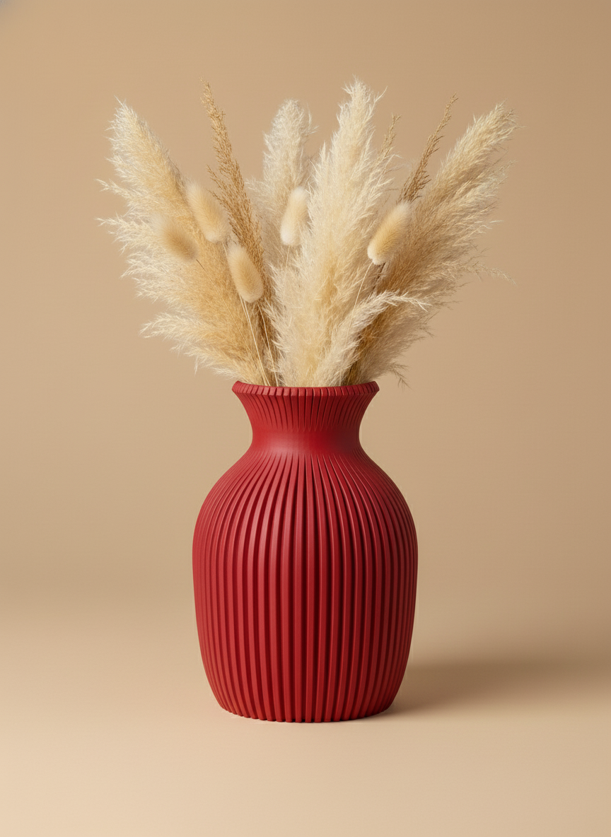 3D Printed Vases Decor Lamp Art - Indoor Vase "Delphi"