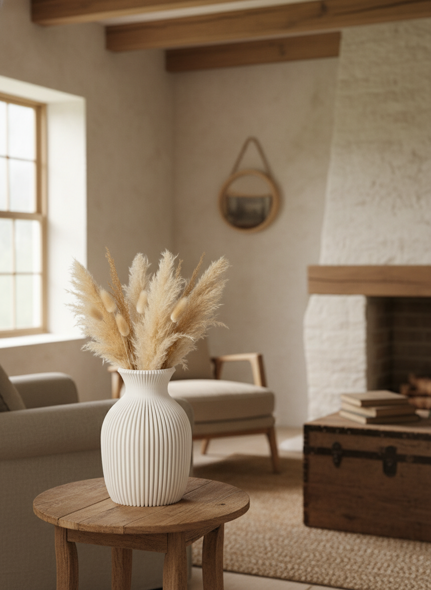 3D Printed Vases Decor Lamp Art - Indoor Vase "Delphi"