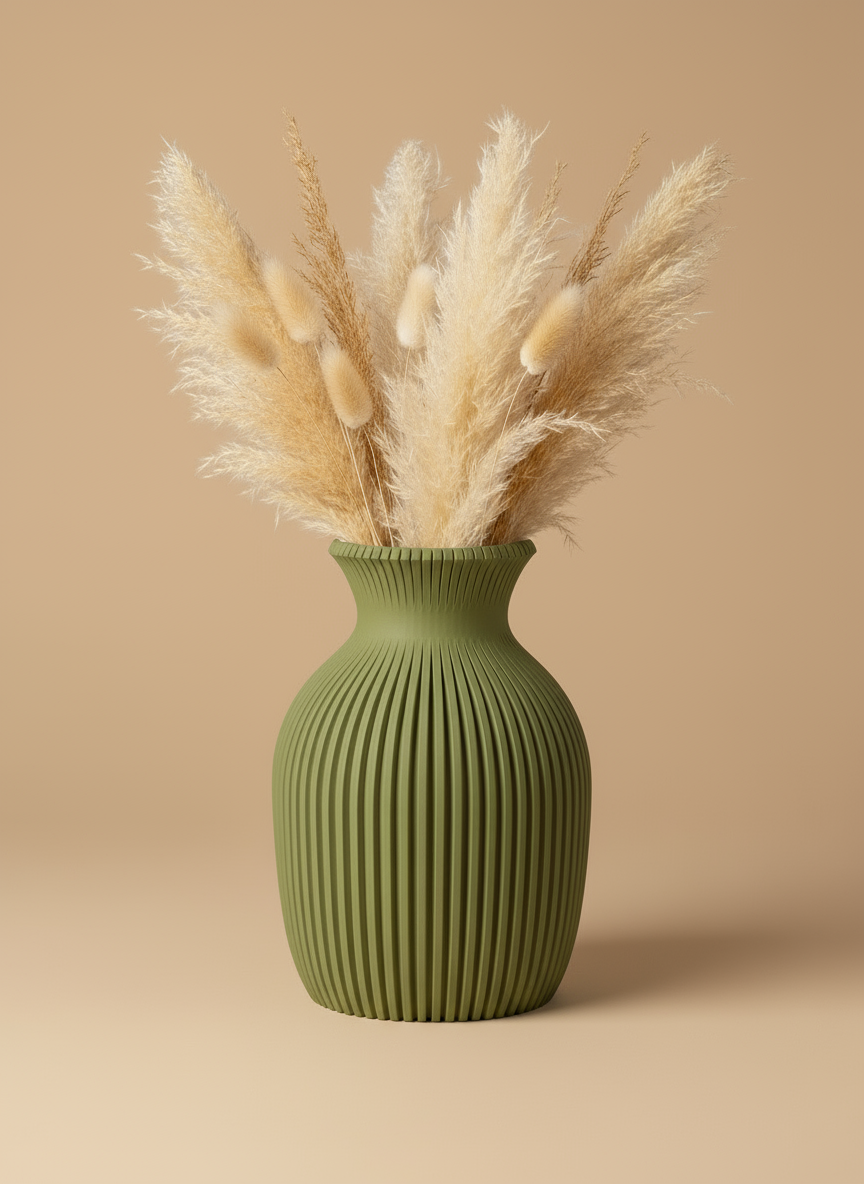 3D Printed Vases Decor Lamp Art - Indoor Vase "Delphi"