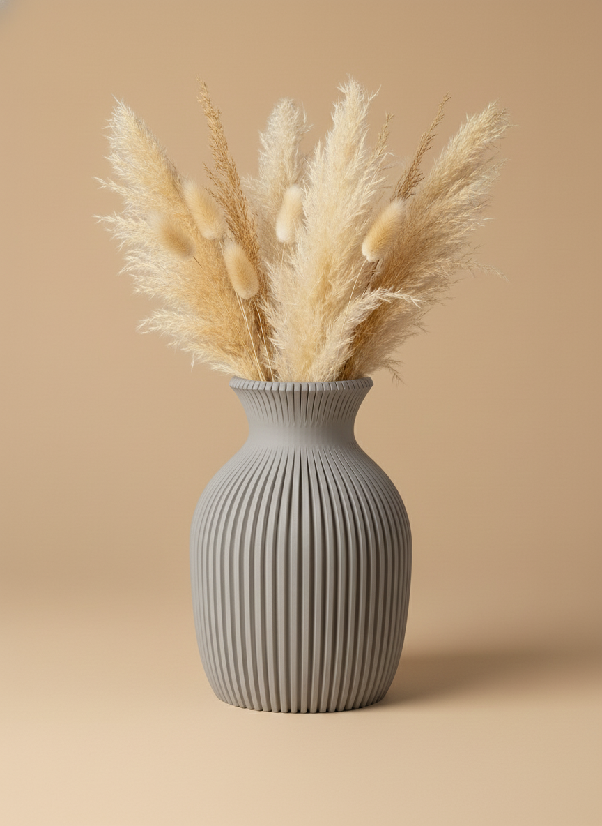 3D Printed Vases Decor Lamp Art - Indoor Vase "Delphi"