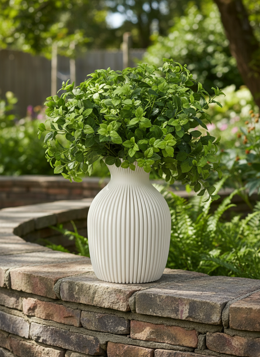 3D Printed Vases Decor Lamp Art - Indoor Vase "Delphi"