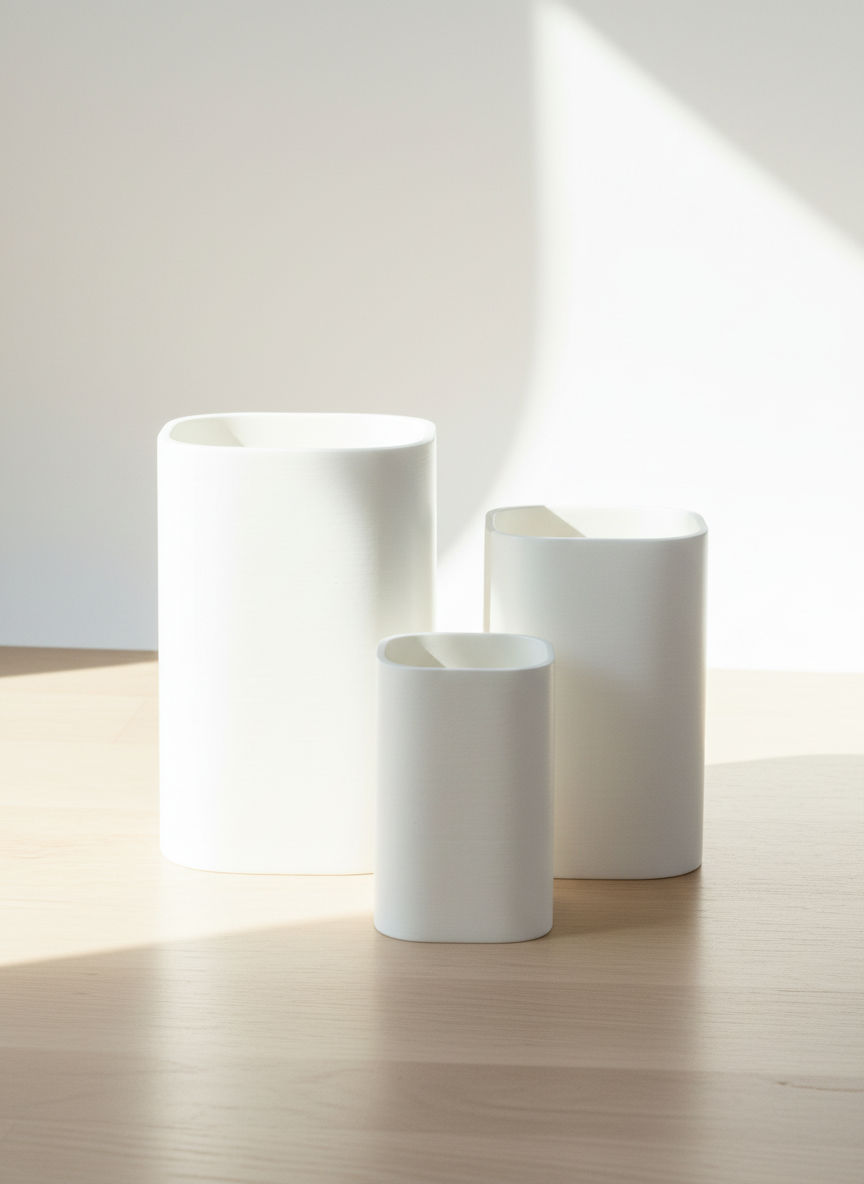 3D Printed Vases Decor Lamp Art - Vase Trio "Diana"