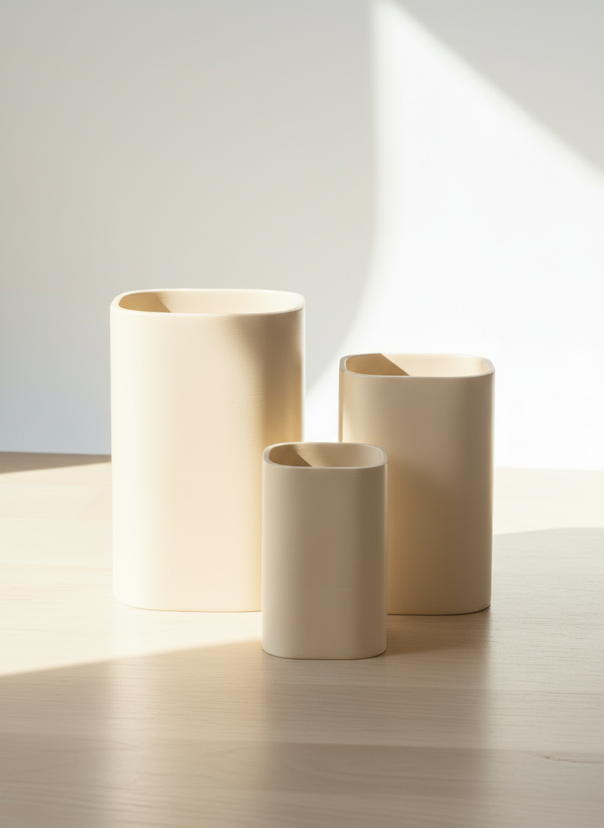 3D Printed Vases Decor Lamp Art - Vase Trio "Diana"