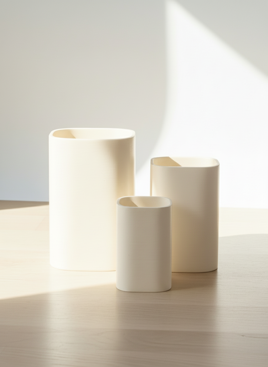 3D Printed Vases Decor Lamp Art - Vase Trio "Diana"