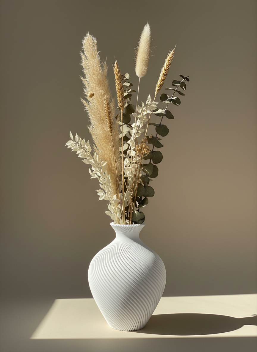 3D Printed Vases Decor Lamp Art - Outdoor Vase "Io"