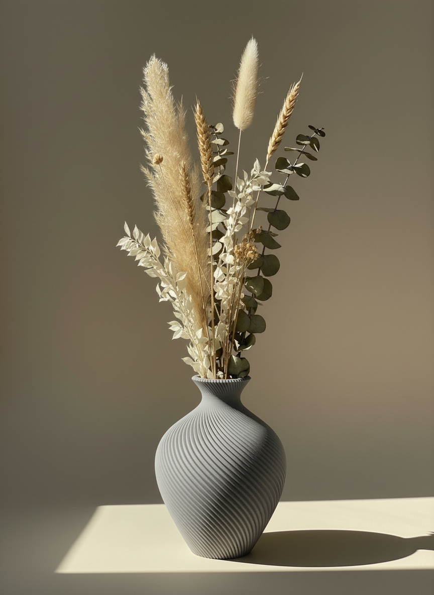 3D Printed Vases Decor Lamp Art - Indoor Vase "Io"