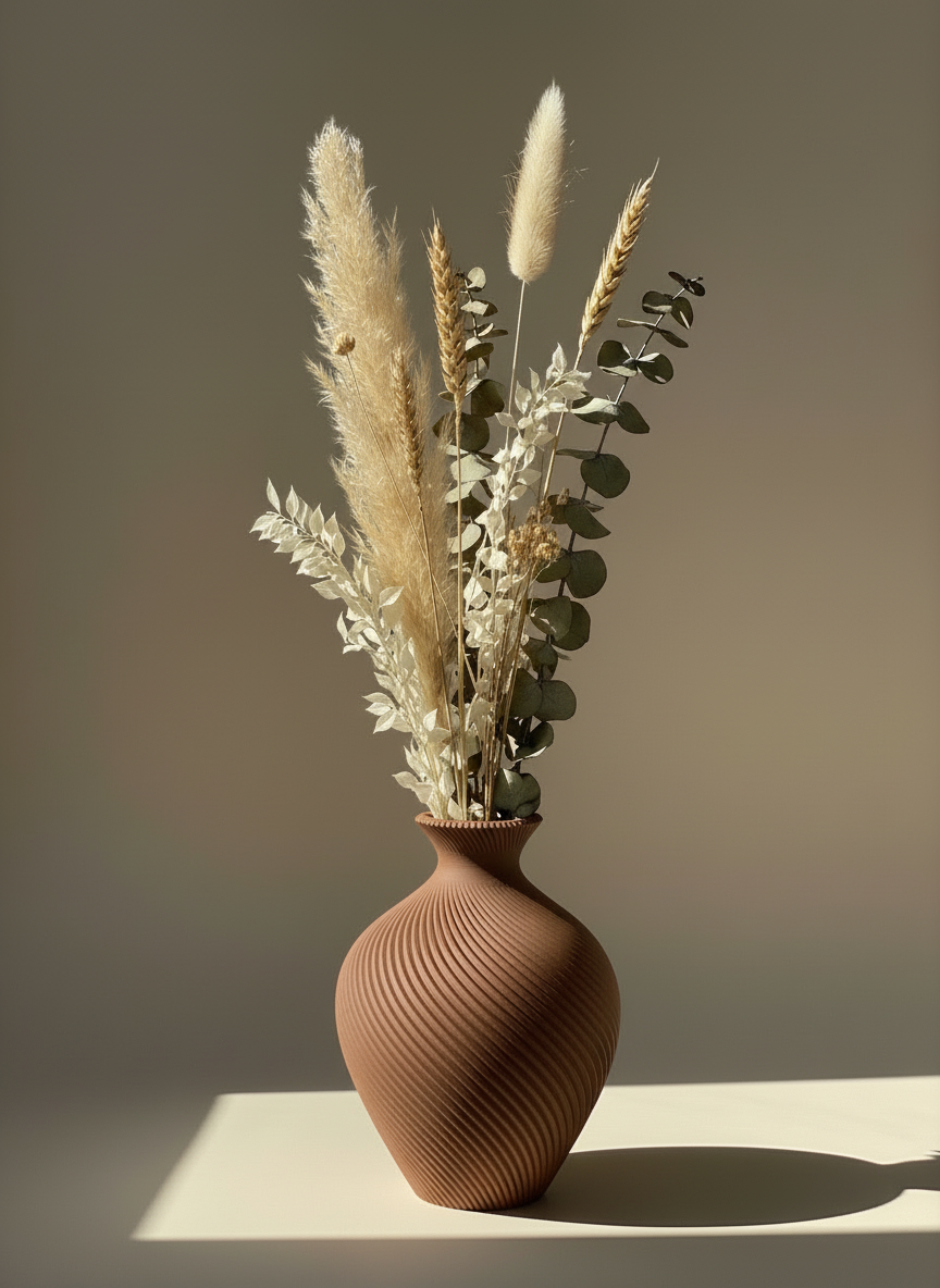 3D Printed Vases Decor Lamp Art - Indoor Vase "Io"
