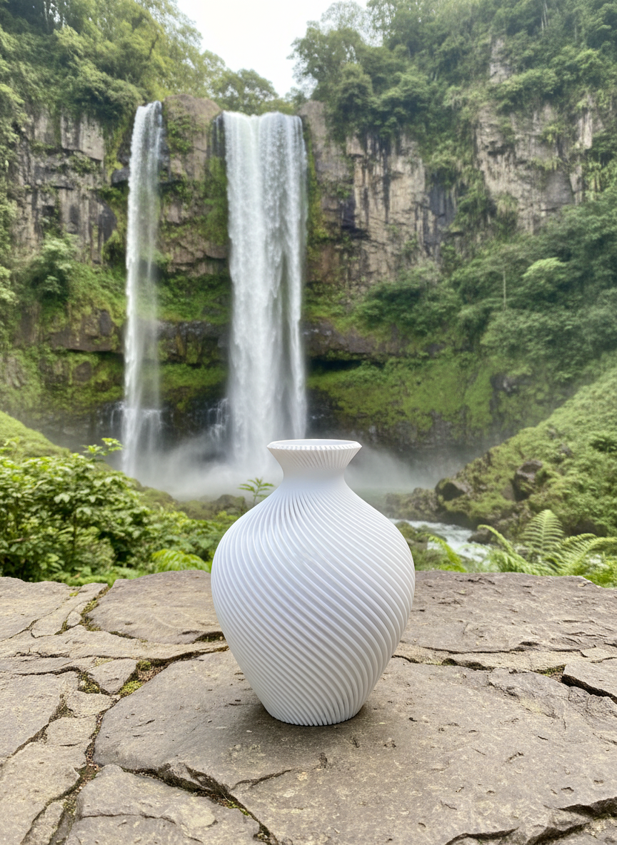 3D Printed Vases Decor Lamp Art - Outdoor Vase "Io"